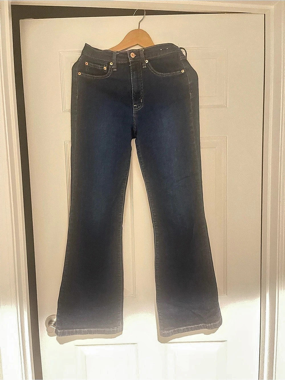 GAP High Rise '70s Flare Jeans Blue Waist 28